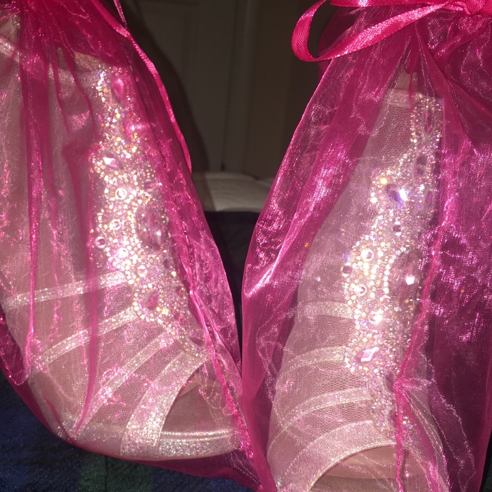 Bling Bling Mesh Open Toe Sparkly Booties